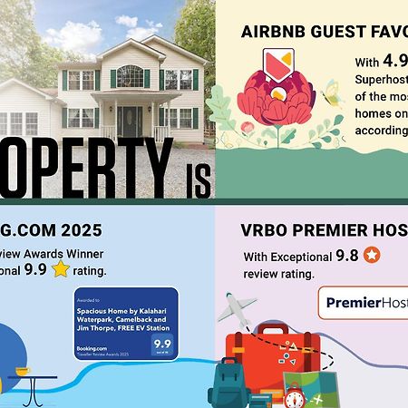 Spacious Home By Kalahari Waterpark, Camelback And Jim Thorpe, Free Ev Station Albrightsville Luaran gambar
